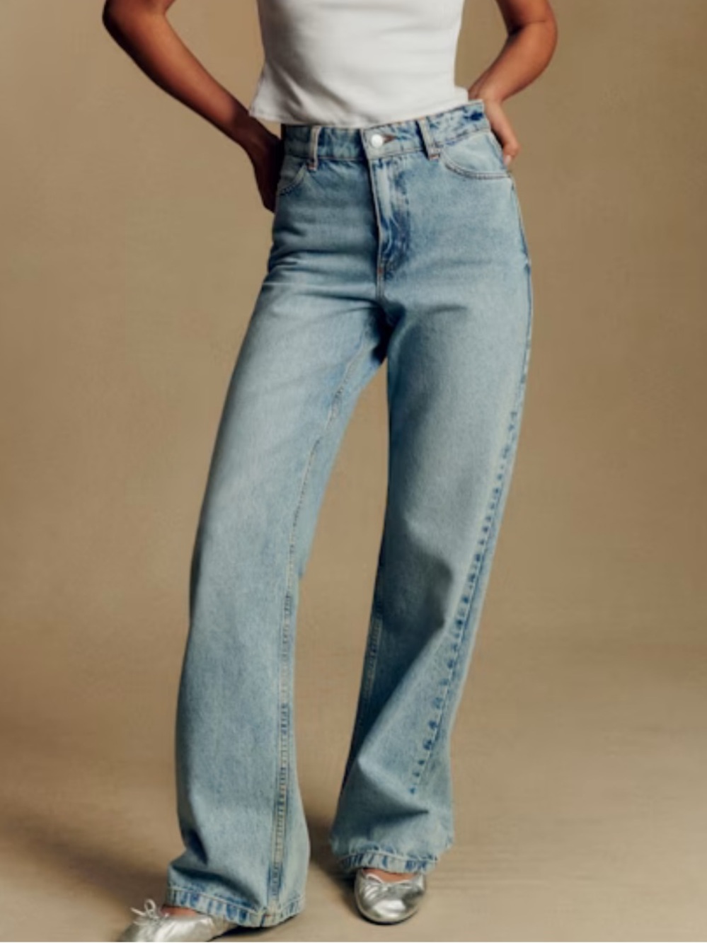 Sezane Wide Leg Jeans - Picture 1 of 6
